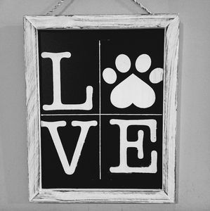 Farmhouse/Rustic Chalkboard Sign 🐕 Dog Love